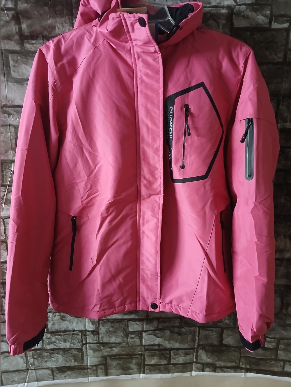 Suokeni Women's Pink Insulated Ski Jacket with Hood